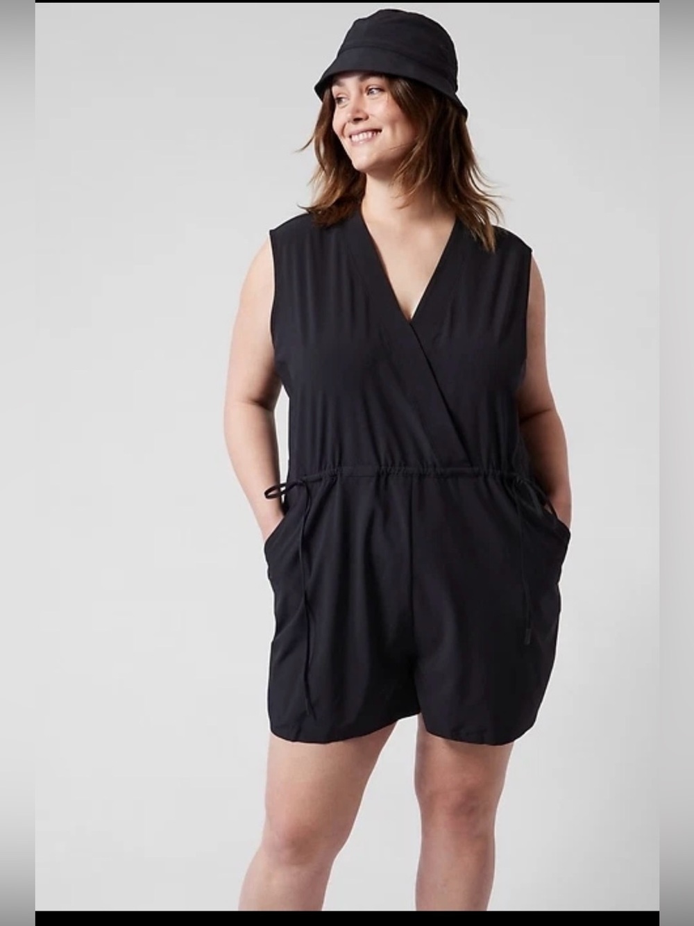 Athleta Marlow Romper Black , size 2X